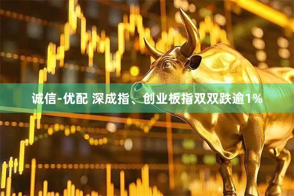 诚信-优配 深成指、创业板指双双跌逾1%